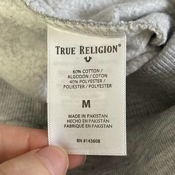 True Religion Heathered Gray Fleece Jogger Sweatpants NOWT Kids Size Medium - Picture 8 of 9